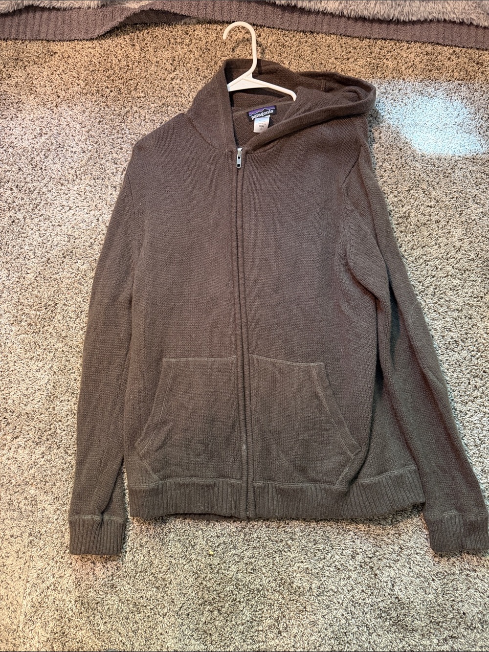 Patagonia Brown Full-Zip Hooded Sweater